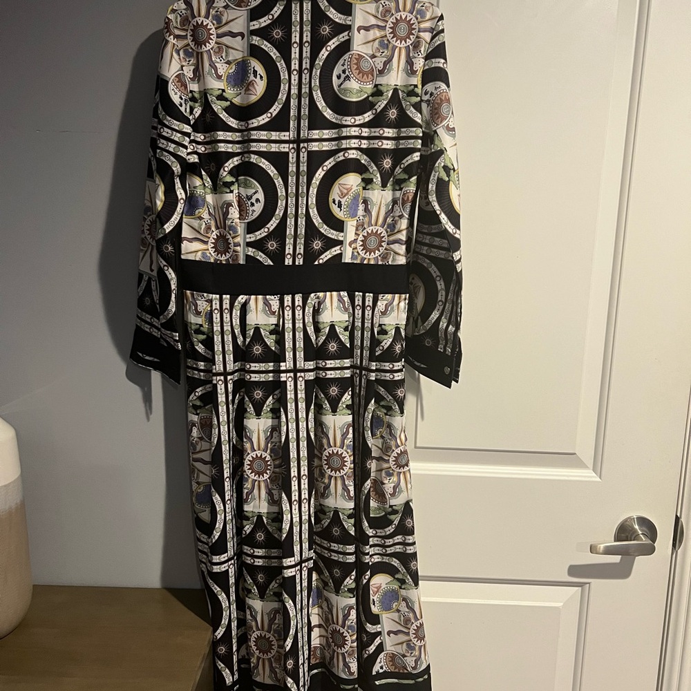 Sunday Up Black Patterned Dress Size M - Picture 2 of 3